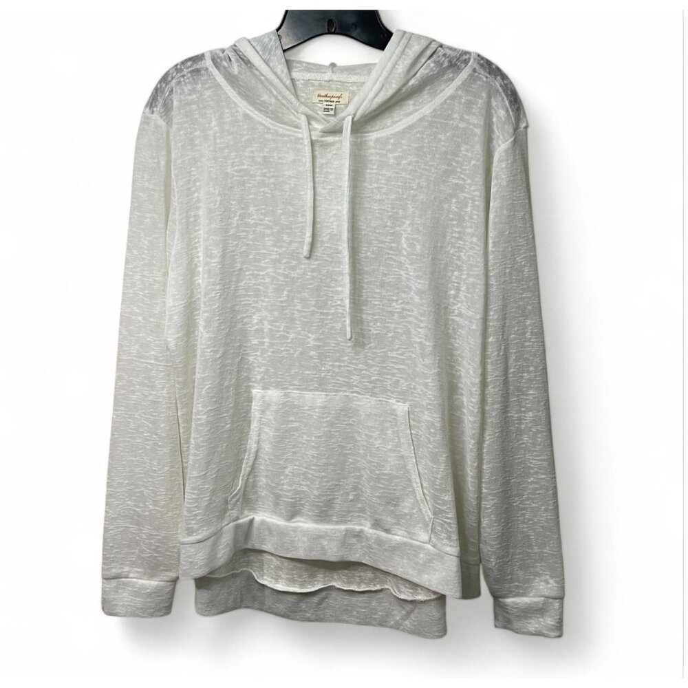 Weatherproof Vintage M/M Cream Polyester Light Sweater Hoodie